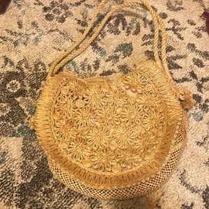 Vintage straw purse